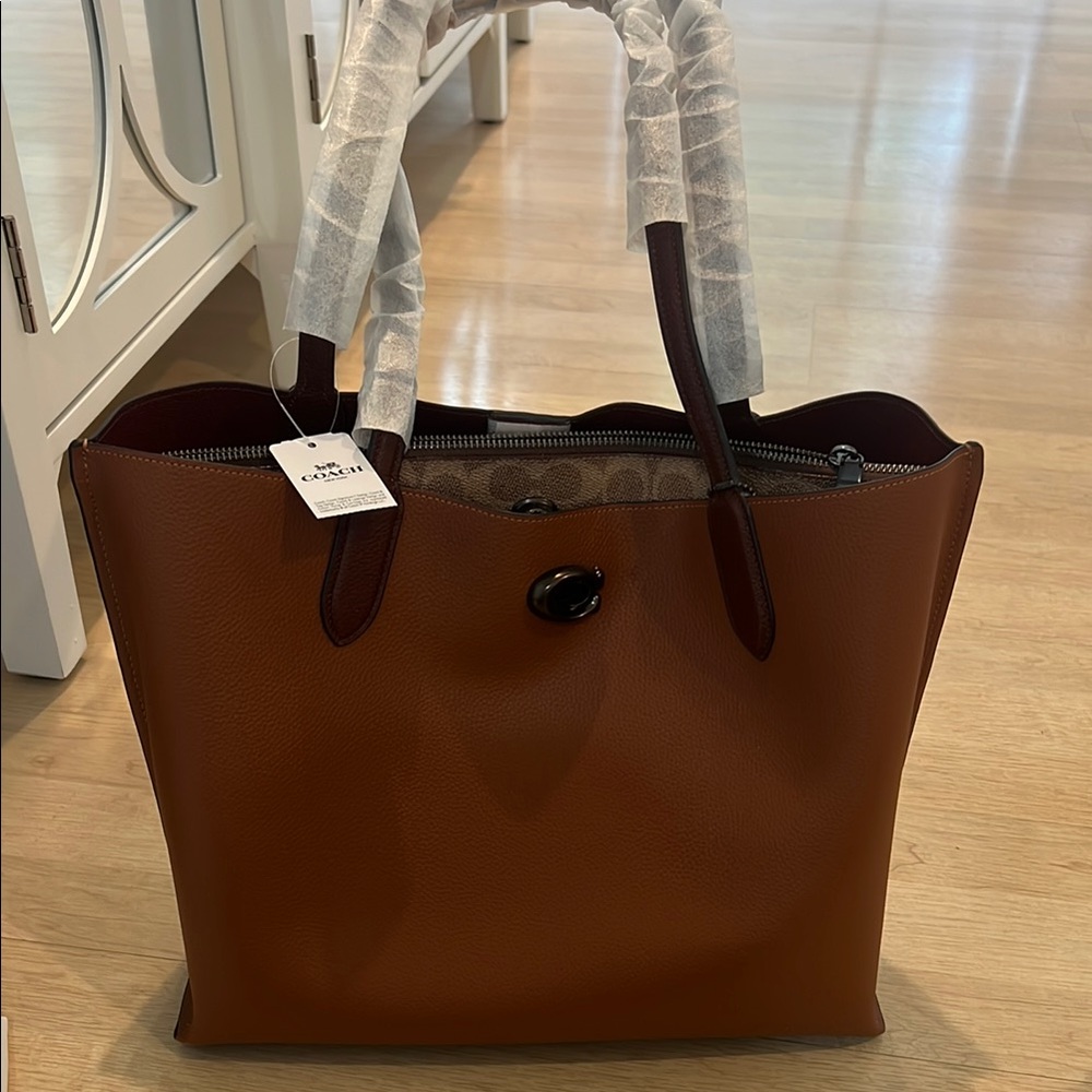 Brown Leather Tote Bag